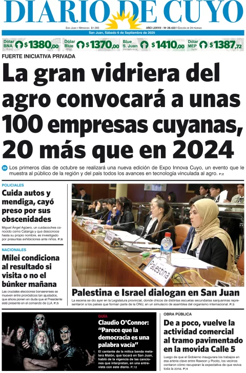Tapa Edición 06 de Septiembre de 2025
