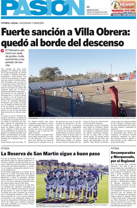 Tapa Pasión 06 de Septiembre de 2025