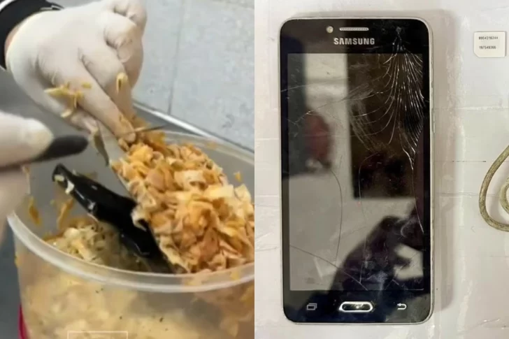 Insólito: intentaron ingresar a la cárcel un celular dentro de una vianda con fideos