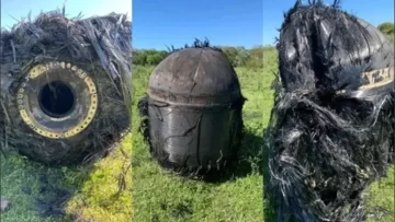 Removieron la chatarra espacial hallada en un campo de Chaco y buscan determinar su origen Removieron la chatarra espacial hallada en un campo de Chaco y buscan determinar su origen