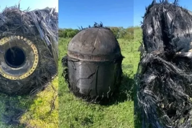Removieron la chatarra espacial hallada en un campo de Chaco y buscan determinar su origen