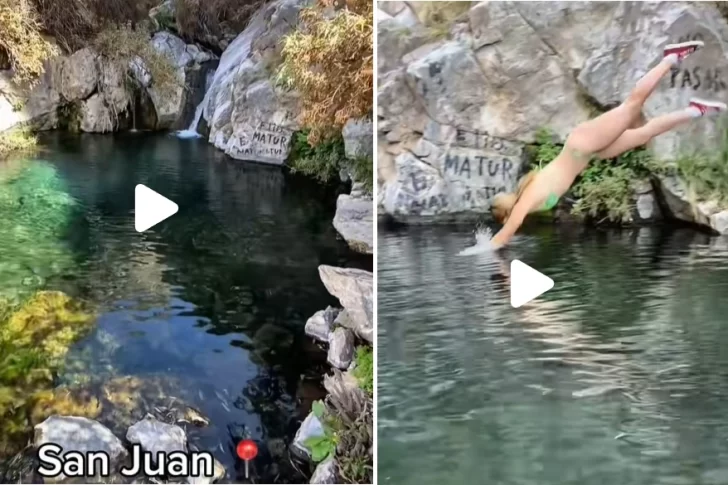 Revelan en TikTok un oasis escondido a menos de dos horas del centro de San Juan: agua turquesa al pie de la montaña