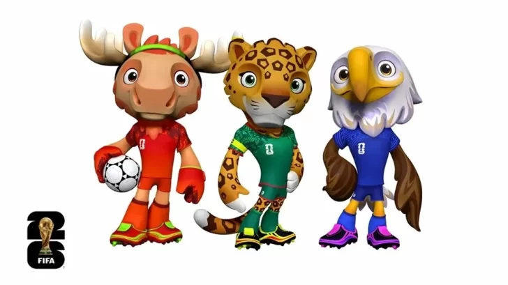 Se conocieron las mascotas oficiales del Mundial 2026: un alce, un jaguar y un águila Se conocieron las mascotas oficiales del Mundial 2026: un alce, un jaguar y un águila