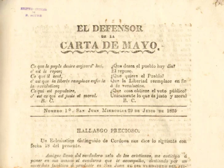 Un ejemplar único del primer periódico sanjuanino será tema de un conversatorio y exposición en la Casa de Sarmiento