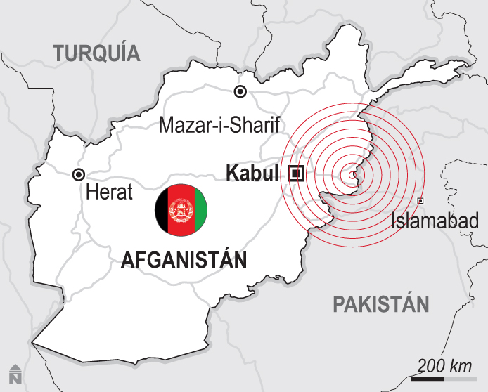 Terremoto deja más de 800 muertos y 2800 heridos en Afganistán; los talibanes piden ayuda al mundo
