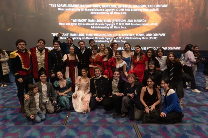 Alberdi, el musical del sanjuanino Pablo Flores Torres, teloneó el estreno nacional del famoso Hamilton en el cine