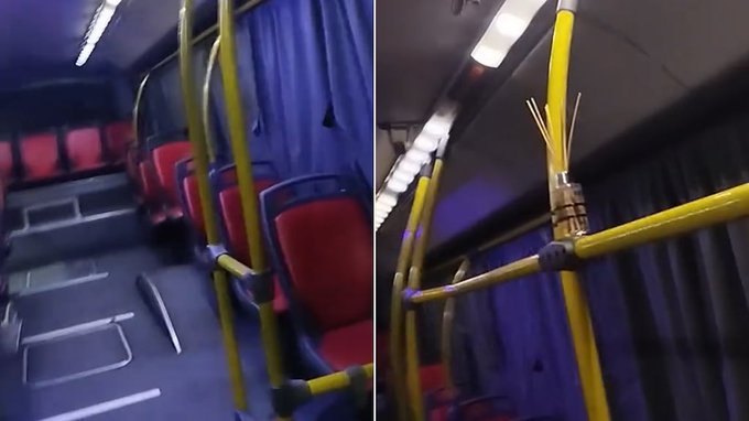 VIDEO: un chofer se cansó del mal olor en el colectivo y tomó una drástica decisión