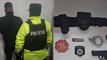 Se hacía pasar por policía y lo detuvieron en un control: tenía uniforme, esposas y una réplica de arma Se hacía pasar por policía y lo detuvieron en un control: tenía uniforme, esposas y una réplica de arma