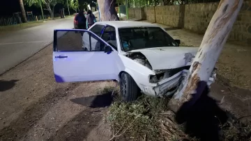 Una familia que iba con una bebé de un año se estrelló contra un árbol y se salvó de milagro