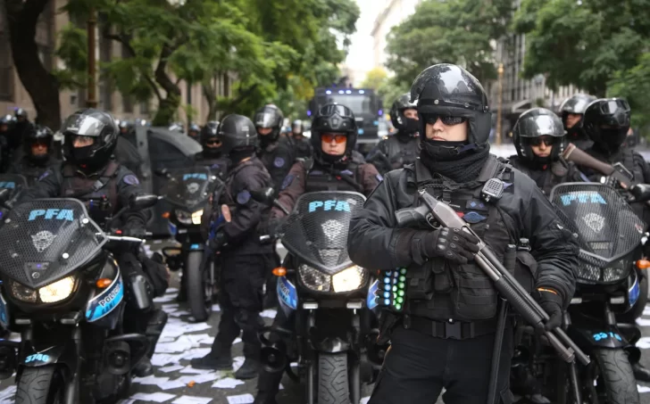 Unos 1.100 efectivos federales custodiarán el Congreso durante la Marcha Federal y la sesión en Diputados