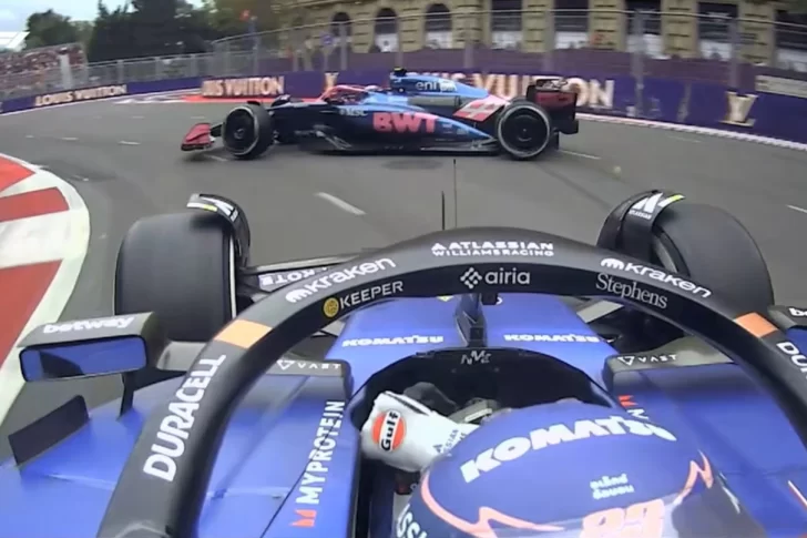 [VIDEO] El toque de Alexander Albón a Franco Colapinto que lo dejó último en el  GP de Azerbaiyán