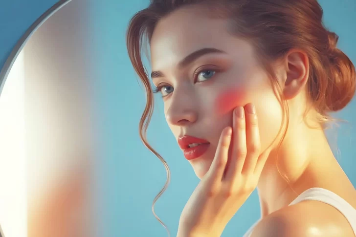 Un rostro que destella luz