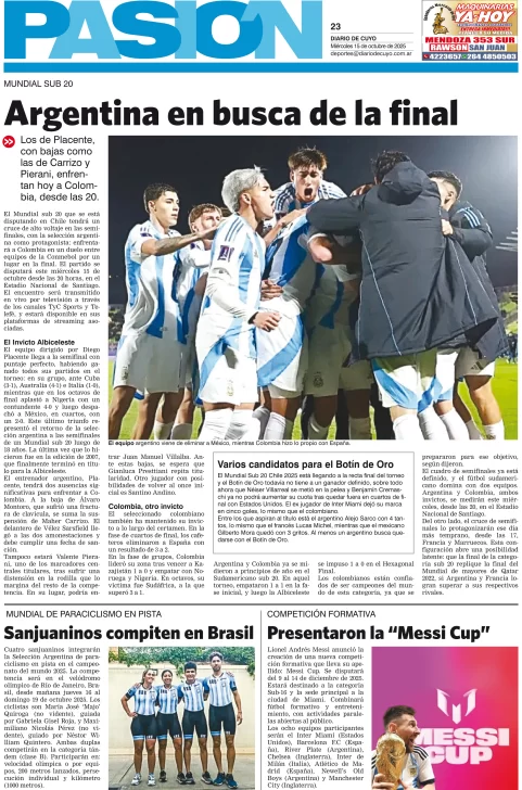 Tapa Pasión 15 de Octubre del 2025