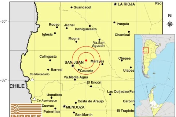Un temblor de 3,1 sacudió el suelo sanjuanino durante la madrugada de este lunes