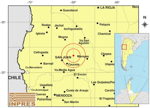 Un temblor de 3,1 sacudió el suelo sanjuanino durante la madrugada de este lunes
