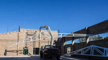 En 25 de Mayo avanza la construcción de un espacio para actividades turísticas, culturales y artísticas