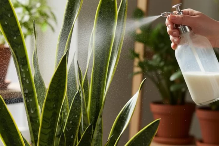 Por qué muchos riegan la lengua de suegra con leche y agua de lluvia