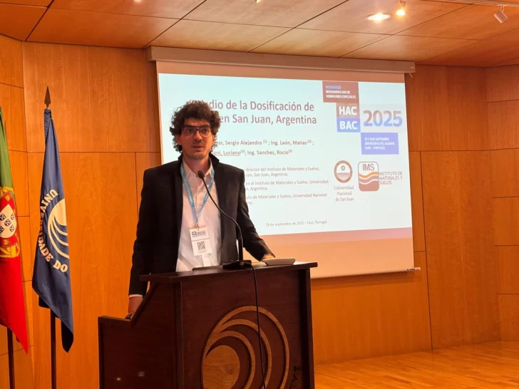 El joven ingeniero sanjuanino que presentó en Europa un desarrollo pionero sobre hormigón creado en la UNSJ