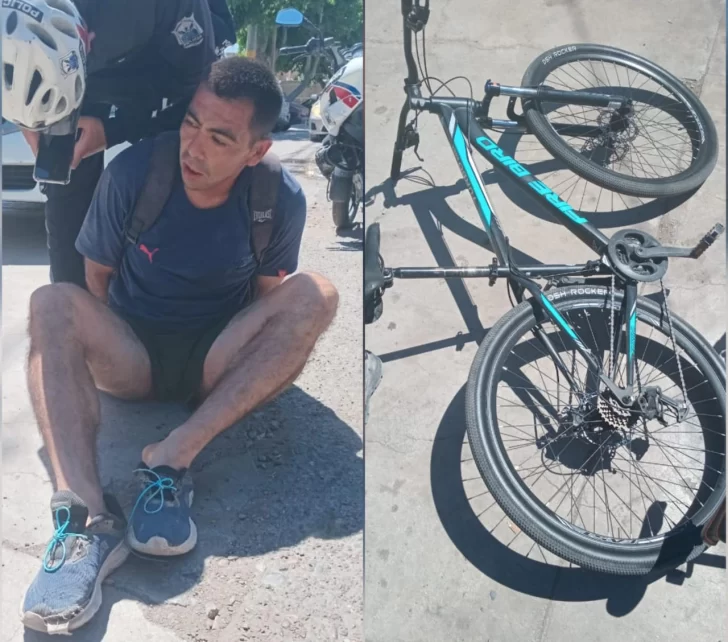 Un obrero vio al sujeto que le robó la bicicleta, lo corrió a pie y con ayuda de un automovilista, lo entregó a la policía Un obrero vio al sujeto que le robó la bicicleta, lo corrió a pie y con ayuda de un automovilista, lo entregó a la policía