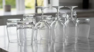 Secar los vasos boca abajo: por qué no debés hacerlo, según una experta