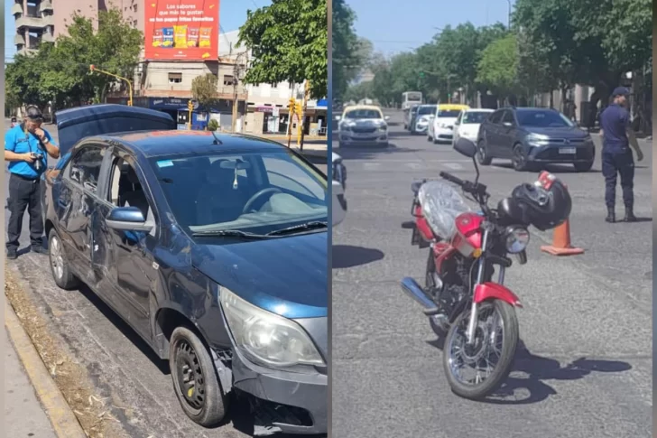 Un motociclista sufrió graves heridas tras el choque contra un auto en una esquina con semáforos