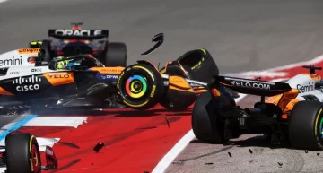 Así fue la accidentada largada de la carrera Sprint en el GP de Estados Unidos que también afectó a Colapinto
