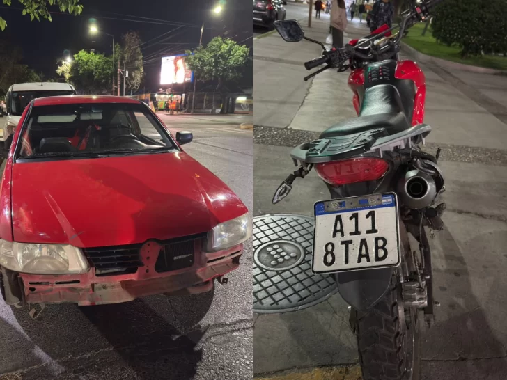 Un motociclista se fracturó la pierna tras chocar con un auto en una esquina con semáforos