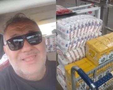 Locutor del problema con el puré de tomates mostró que el supermercado le donó mercadería Locutor del problema con el puré de tomates mostró que el supermercado le donó mercadería