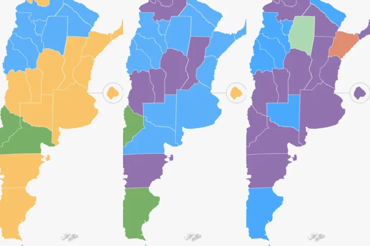 Elecciones: los mapas que muestran los cambios en las fuerzas ganadoras de cada provincia desde 2021