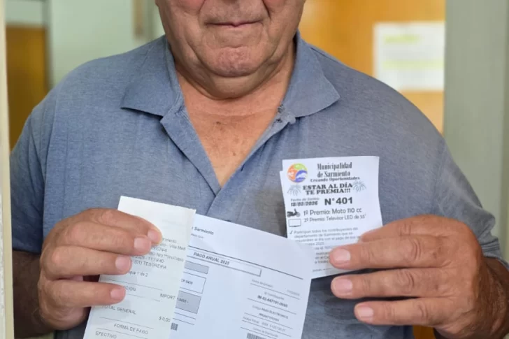 Tras el éxito registrado el año pasado, el municipio de Sarmiento vuelve a premiar a los vecinos que pagan los impuestos