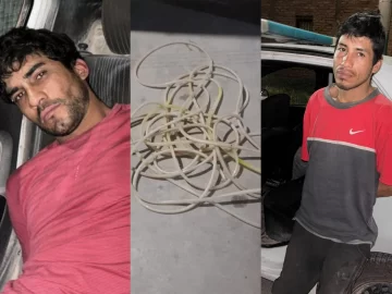 Robaron una manguera en cuestión de segundos, fueron filmados y quedaron detenidos Robaron una manguera en cuestión de segundos, fueron filmados y quedaron detenidos