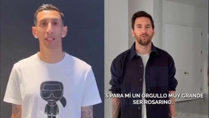 Los saludos de Lionel Messi y Ángel Di María dedicados a Rosario por los 300 años