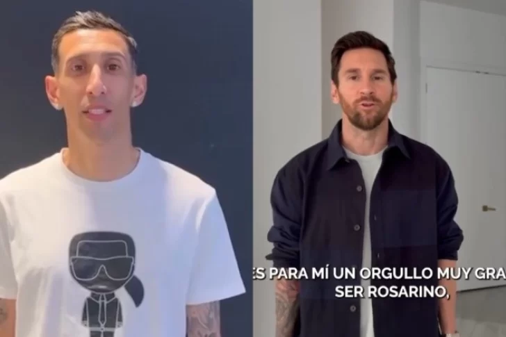 Los saludos de Lionel Messi y Ángel Di María dedicados a Rosario por los 300 años