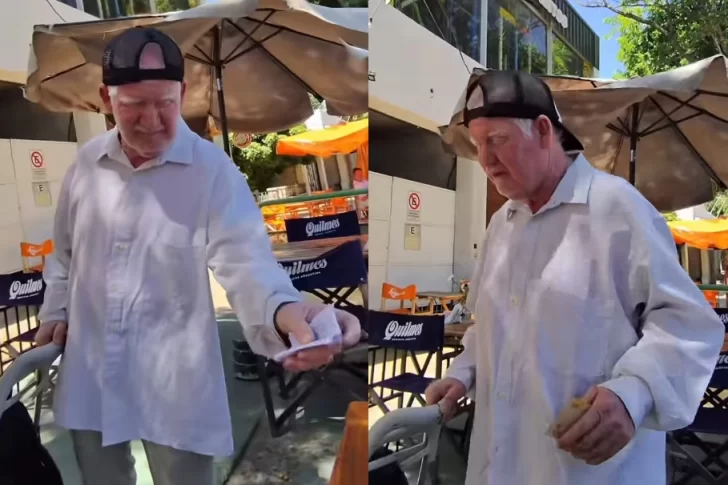 Se sentó a tomar un café, estaba grabando y justo se acercó el “Payito”: reacciones dispares en las redes