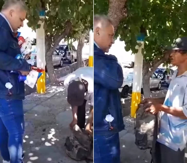Subió la apuesta el locutor “solidario”: nuevo video entregando mercadería a un changarín y otra vez hay polémica Subió la apuesta el locutor “solidario”: nuevo video entregando mercadería a un changarín y otra vez hay polémica
