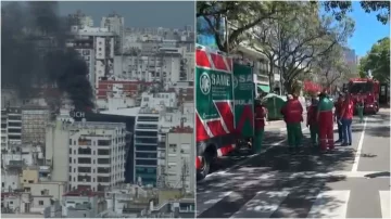 Se incendió la terraza de un edificio y evacuaron a más de 200 personas Se incendió la terraza de un edificio y evacuaron a más de 200 personas