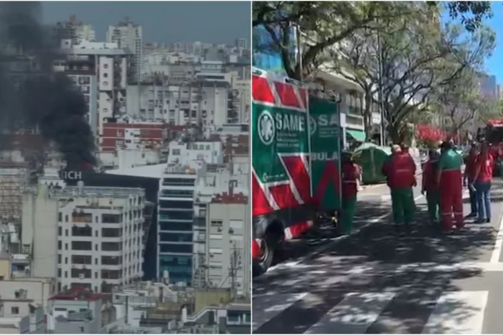 Se incendió la terraza de un edificio y evacuaron a más de 200 personas