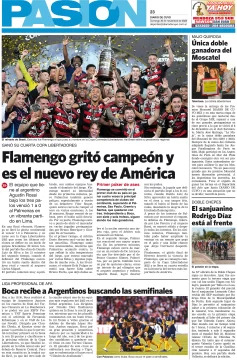 Tapa Pasion 30 de Noviembre de 2025