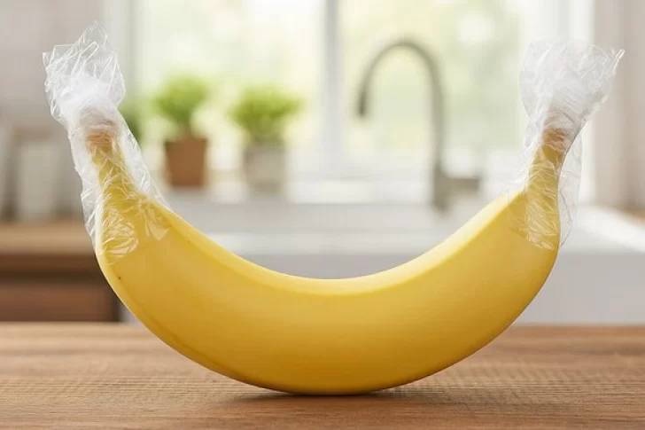 Para qué sirve el truco casero de cubrir los extremos de las bananas con papel film