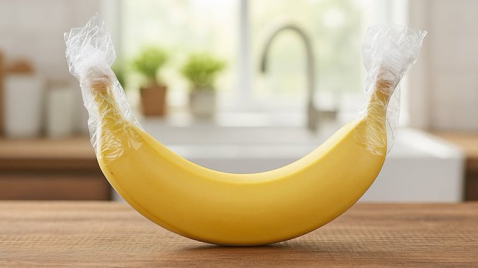 Para qué sirve el truco casero de cubrir los extremos de las bananas con papel film