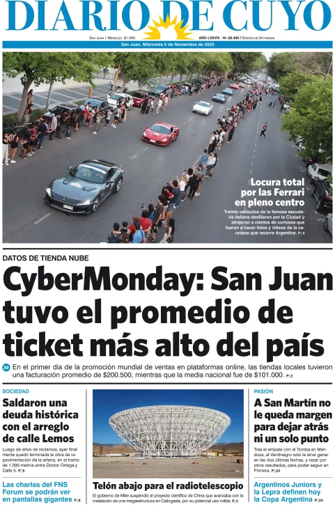 Tapa Edicin 5 de Noviembre 2025