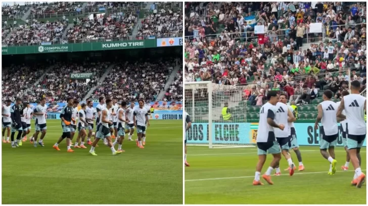 Furor por la Scaloneta en España: más de 20.000 personas asistieron al entrenamiento Furor por la Scaloneta en España: más de 20.000 personas asistieron al entrenamiento