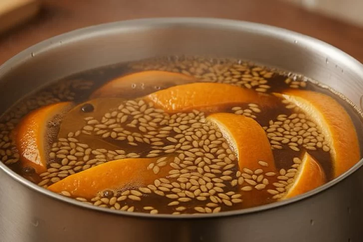 El sorprendente beneficio de hervir cáscaras de naranja con anís