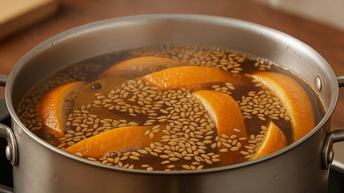 El sorprendente beneficio de hervir cáscaras de naranja con anís El sorprendente beneficio de hervir cáscaras de naranja con anís