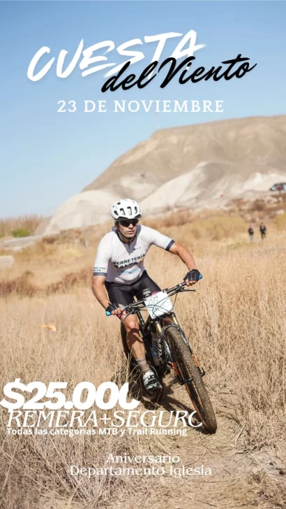 Iglesia festejará su nuevo aniversario con el doble Desafío Cuesta del Viento Iglesia festejará su nuevo aniversario con el doble Desafío Cuesta del Viento