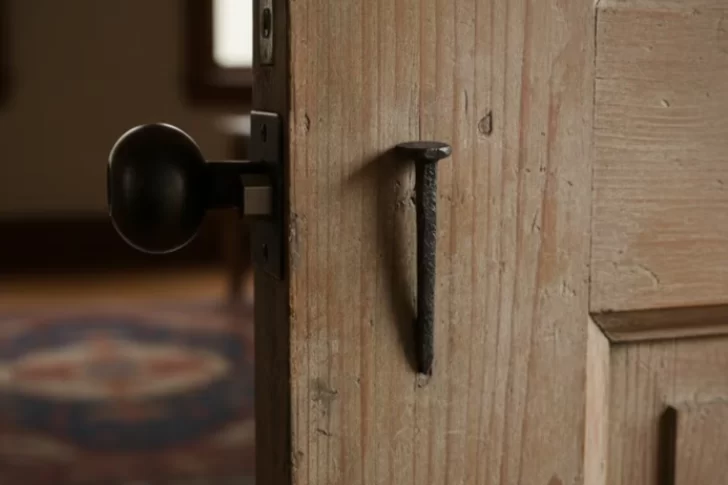 Pocos lo saben: para qué se pone un clavo detrás de la puerta