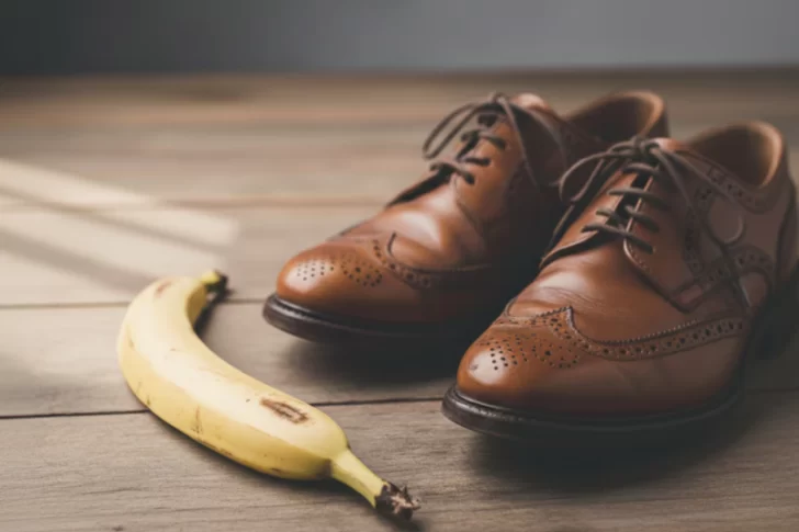 Para qué sirve lustrar los zapatos con una banana