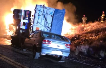 Choque fatal en el camino a Chile: dos camioneros murieron al chocar e incendiarse sus vehículos