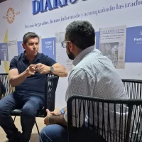 Marcelo Orrego en el stand de DIARIO DE CUYO: una anécdota imperdible y una reivindicación a la articulación empresaria