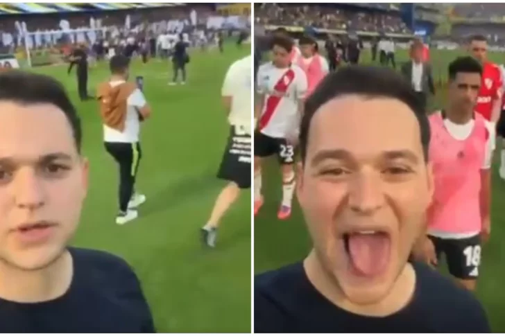 Capturaron el momento en el que Maxi Salas golpea a un joven: las imágenes de lo que iba filmando el agredido